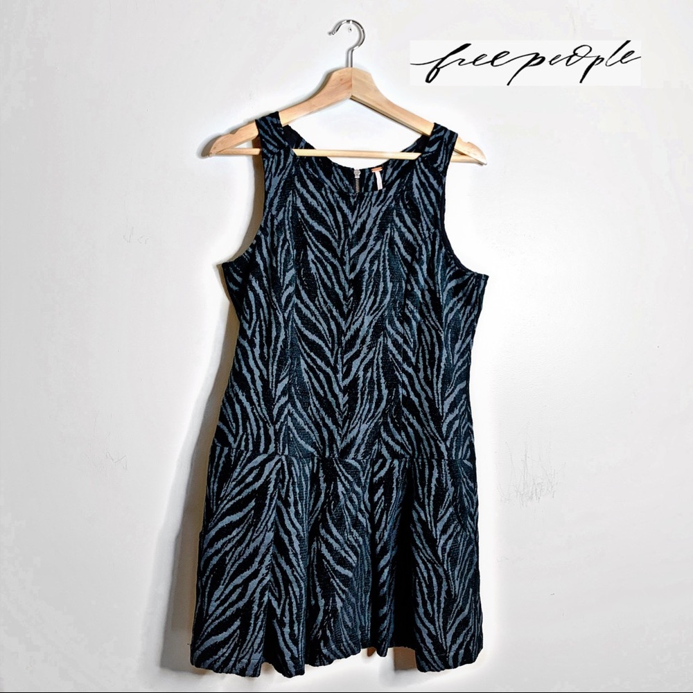 Free People zebra drop waist dress size 8